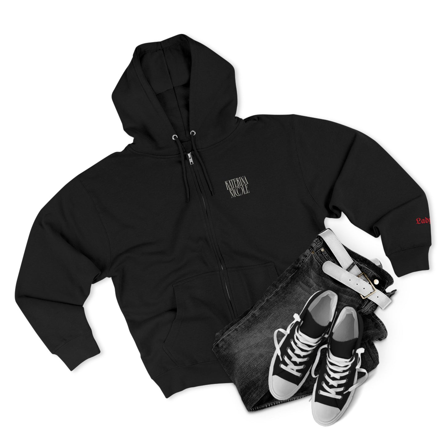 Red Scarab Zip Hoodie – Vintage Egyptian Beetle Graphic