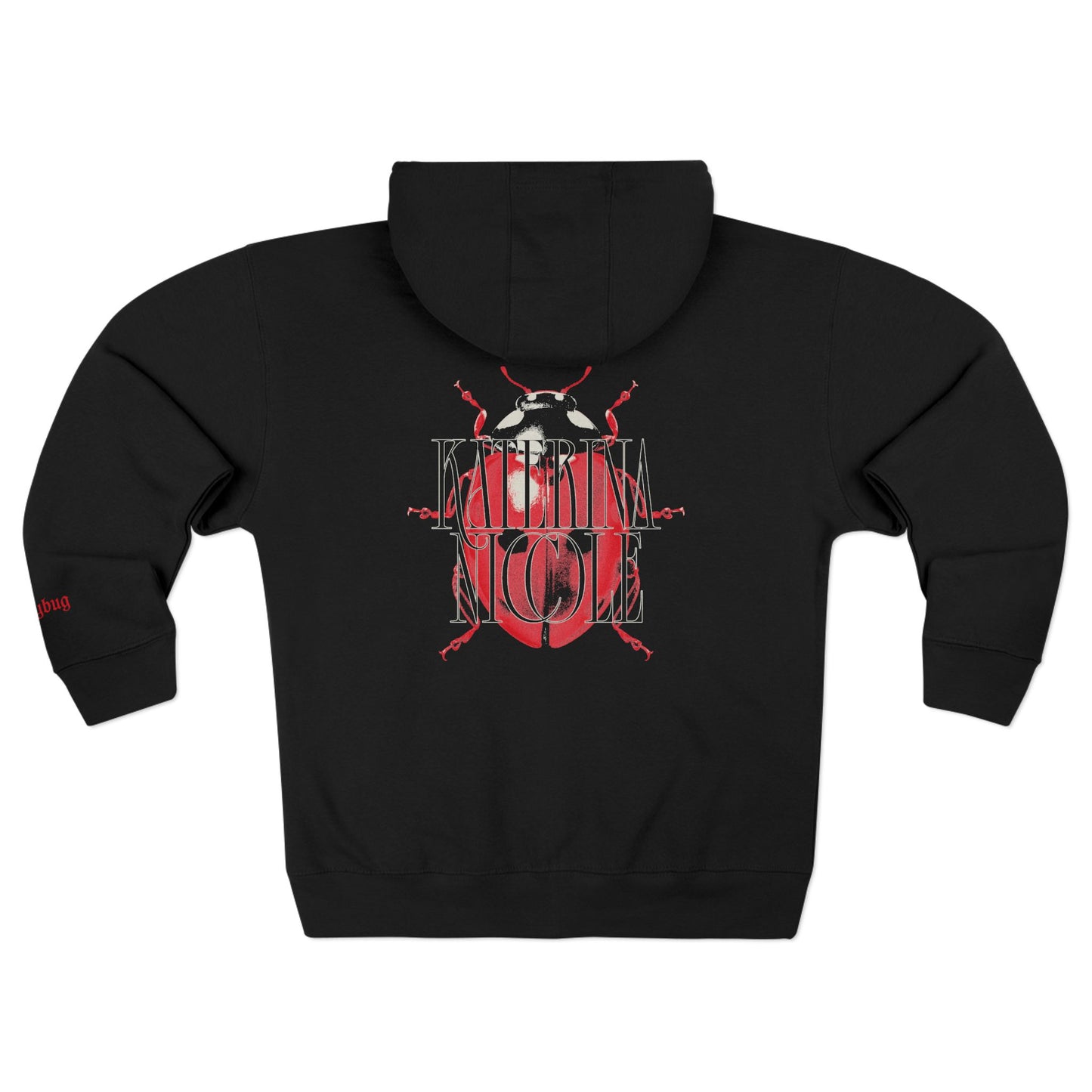 Red Scarab Zip Hoodie – Vintage Egyptian Beetle Graphic