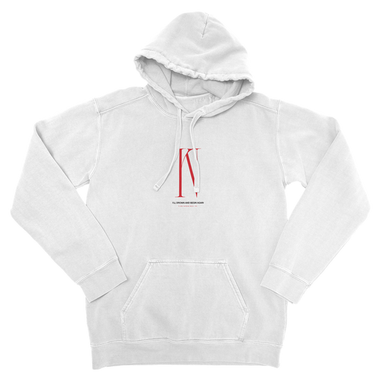 Serene In Violent Oceans / White Pullover Hoodie