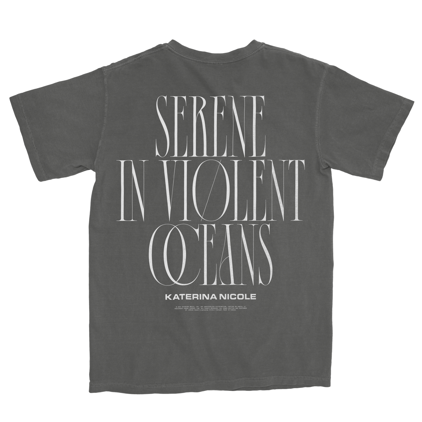 Serene In Violent Oceans / Grey Tee